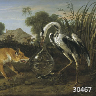 Лиса и цапли