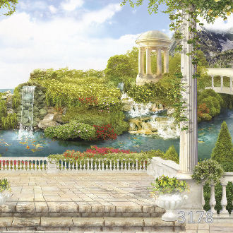 Сад с павлином