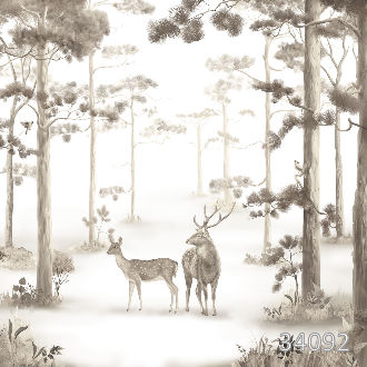 Forest deer sepia
