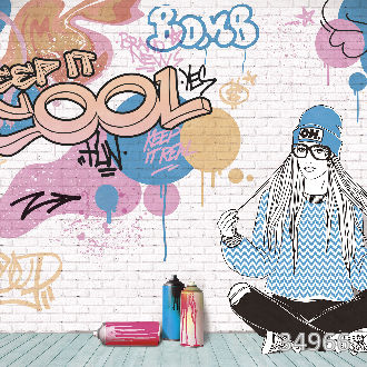 Граффити и девушка