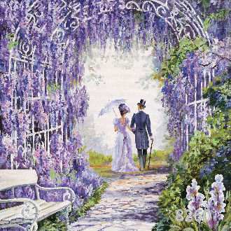 В цветущем парке